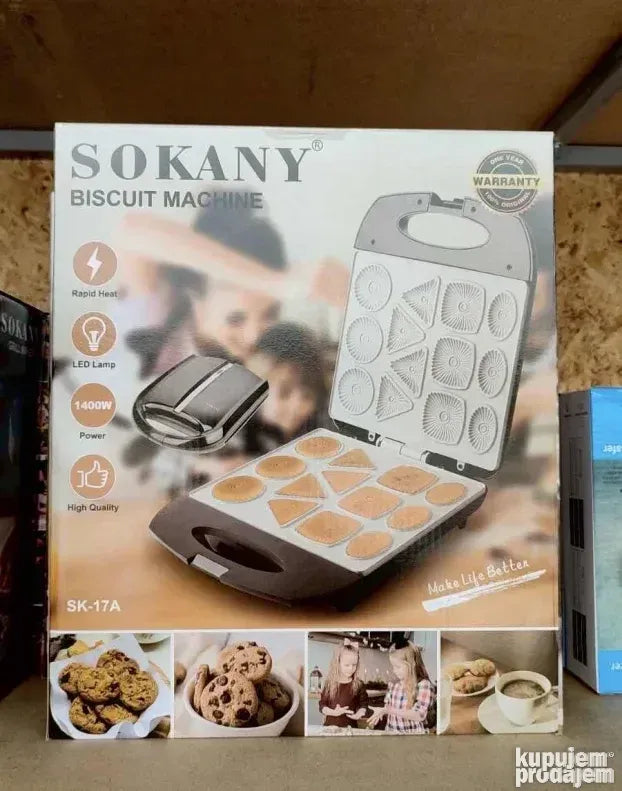 Aparat za pečenje biskvit kolačića - Sokany 1400W (1)