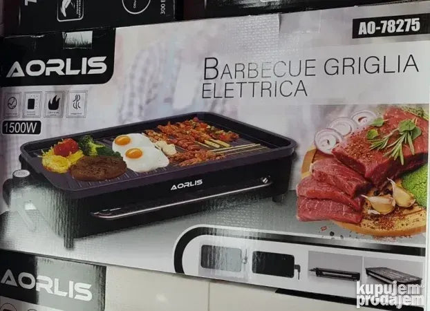 Električni roštilj grill sa posudom za moču - Aorlis 1500W