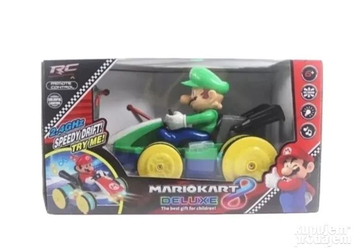 Luigi Deluxe Mariokart RC sa baterijama Super Mario - Luigi Deluxe Mariokart RC sa baterijama Super Mario