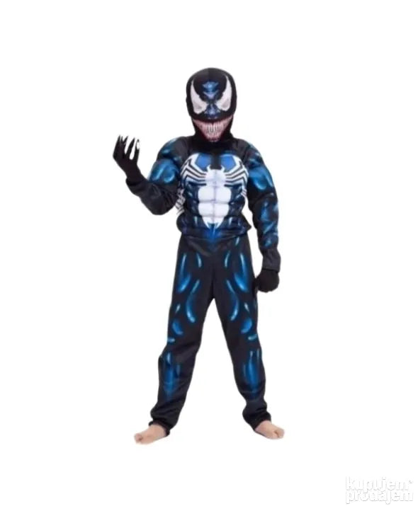 Venom kostim sa mišićima 90-110cm 6565 - Venom kostim sa mišićima 90-110cm 6565