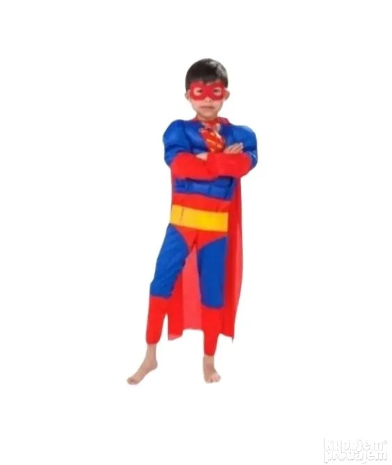 Superman kostim sa mišićima 120-130cm 027283