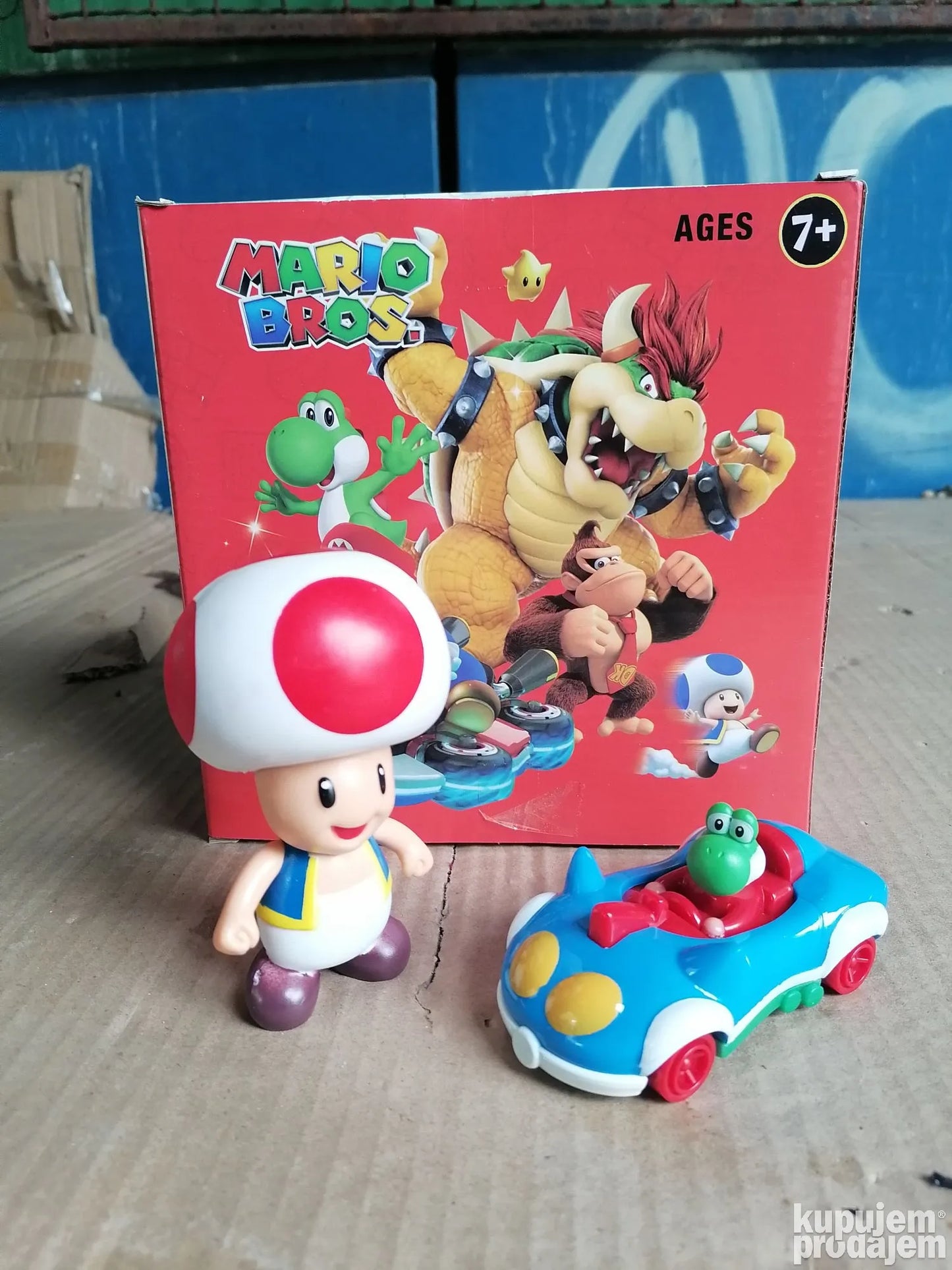 Super Mario bros 2u1 set Toad + autić - Super Mario bros 2u1 set Toad + autić