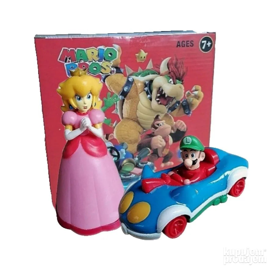 Super Mario bros 2u1 set Princeza Peach + autić