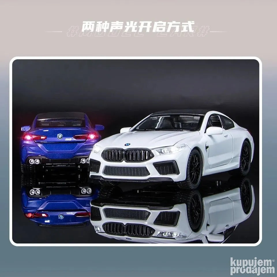 Bmw M8 Metalni 1/32 Beli