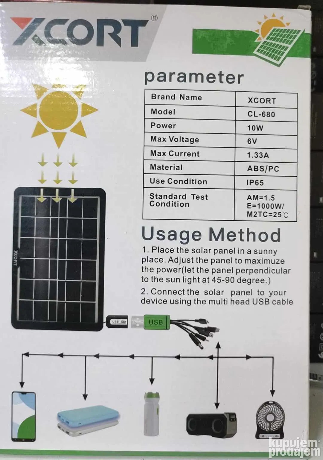 Solarni paneli - Paneli punjači - Solarni punjač 10W-SOLARNI