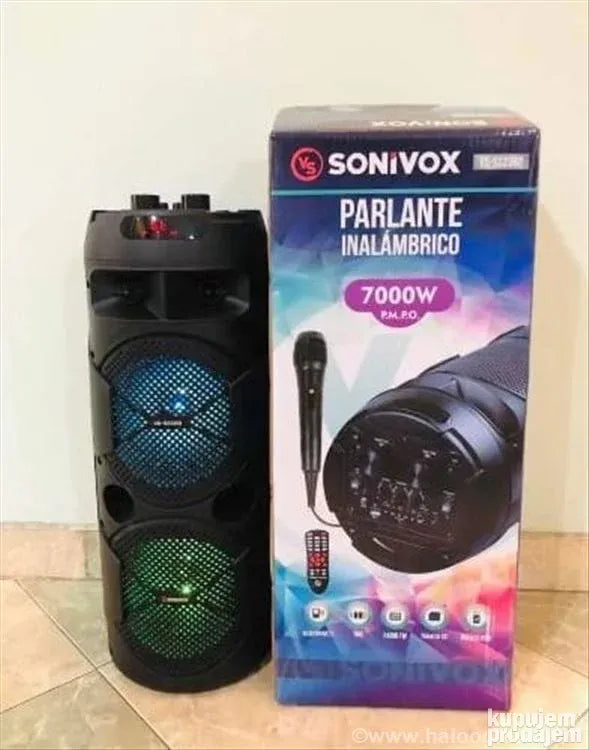 Veliki Bluetooth karaoke zvucnik + Bežični mikrofon Sonivox - Veliki Bluetooth karaoke zvucnik + Bežični mikrofon Sonivox