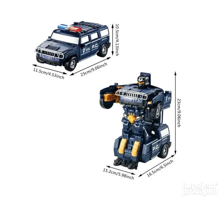 2u1 transformers i auto policija Muzicki - 2u1 transformers i auto policija Muzicki