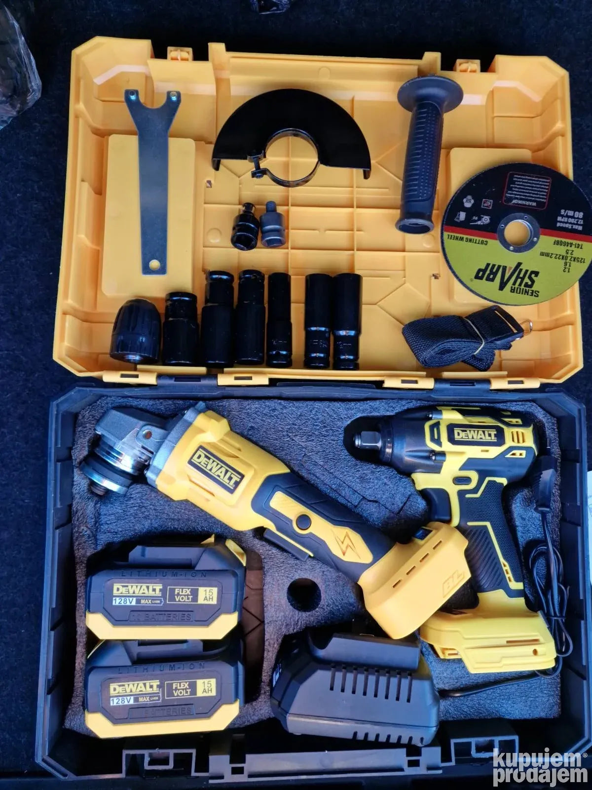 Set Aku Brusilica i Aku odvijac Dewalt 128v - Set Aku Brusilica i Aku odvijac Dewalt 128v