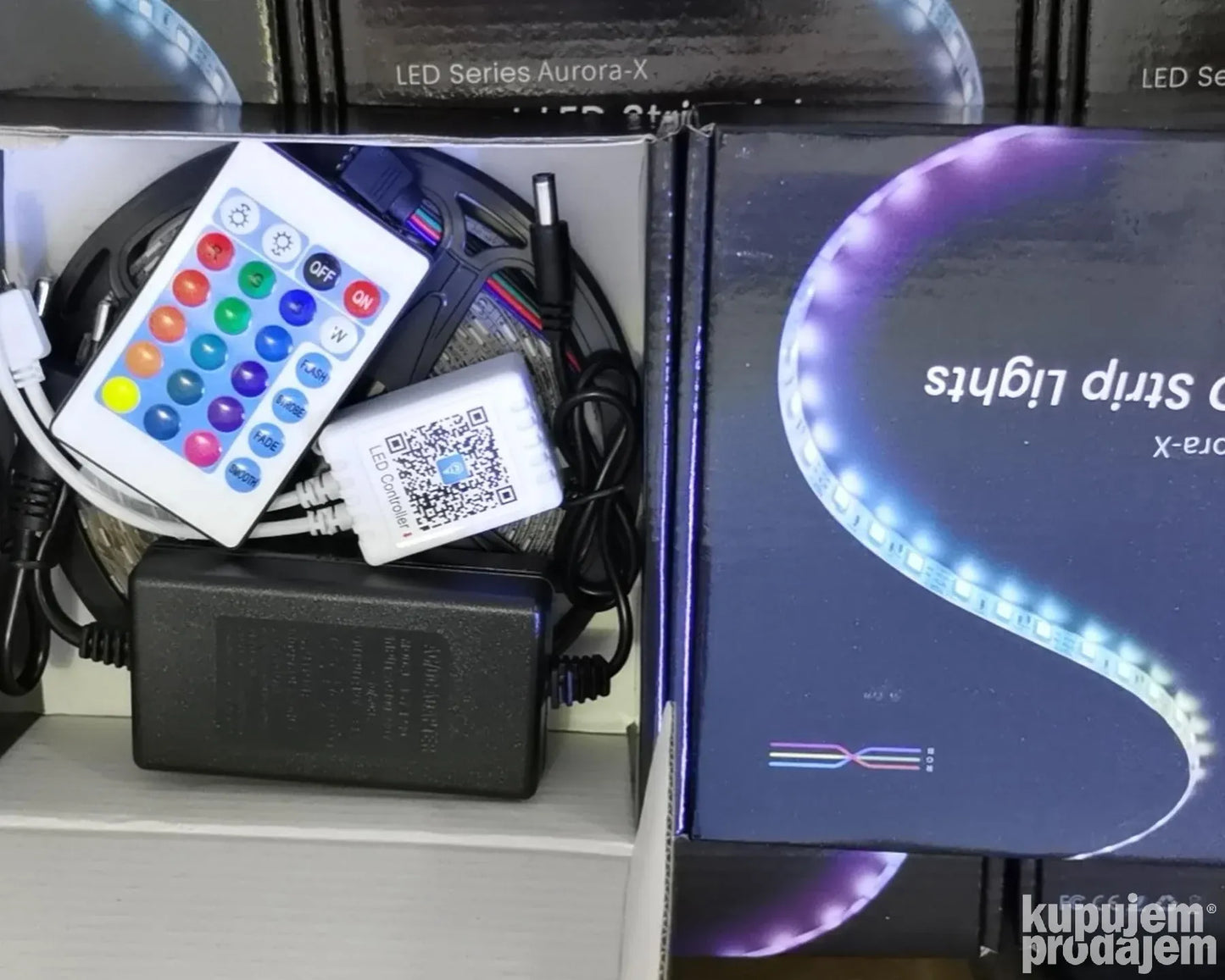 LED RGB Traka 5m ili 10m  trake sve boje sa daljinskim i app - LED RGB Traka 5m ili 10m  trake sve boje sa daljinskim i app