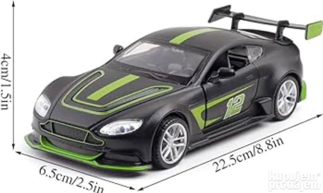 Aston martin GT3 metalni muzički autić 2K24M118 - Aston martin GT3 metalni muzički autić 2K24M118