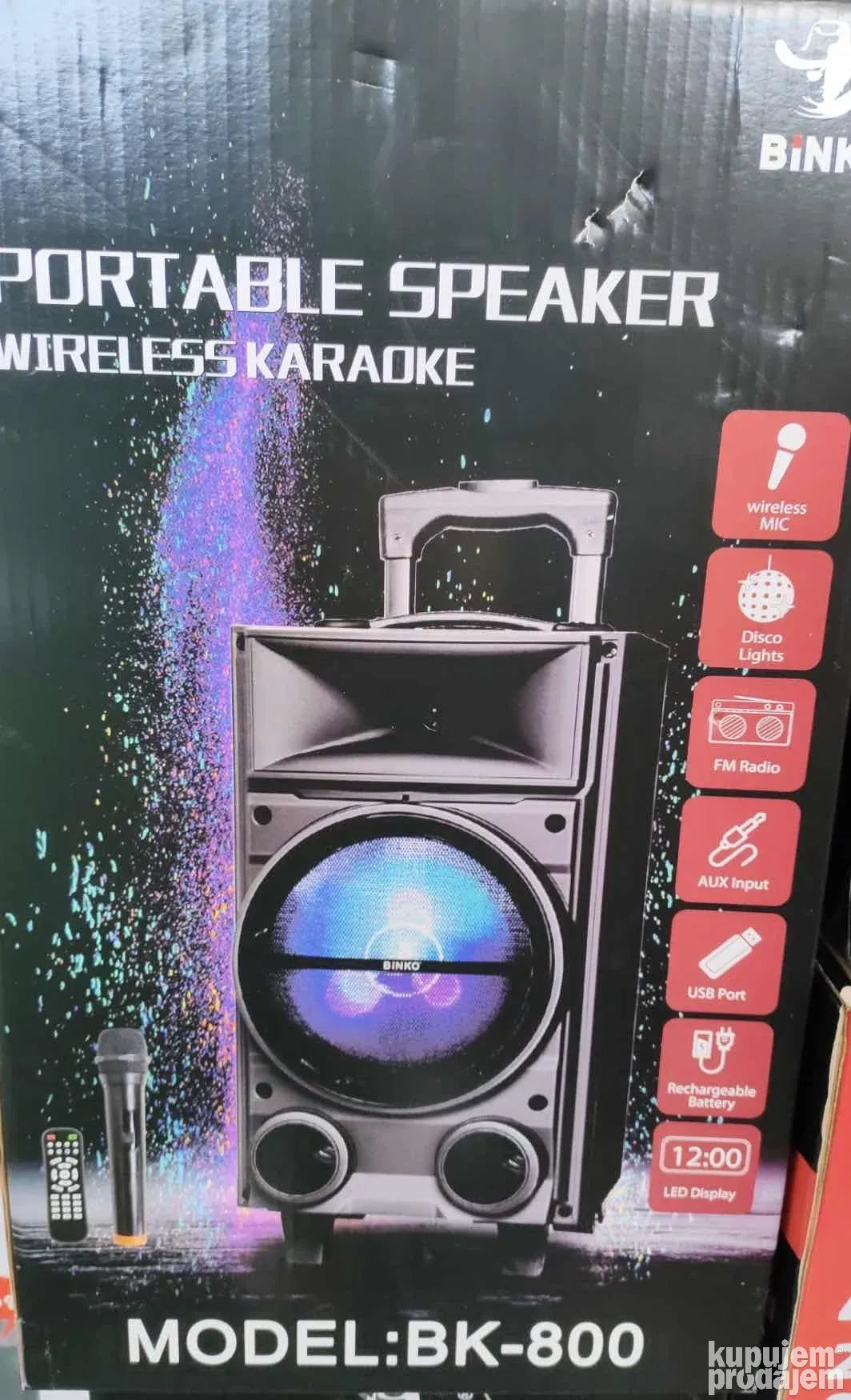 Karaoke blutut zvučnik - Bluetooth Speaker - BiNKO BK-800