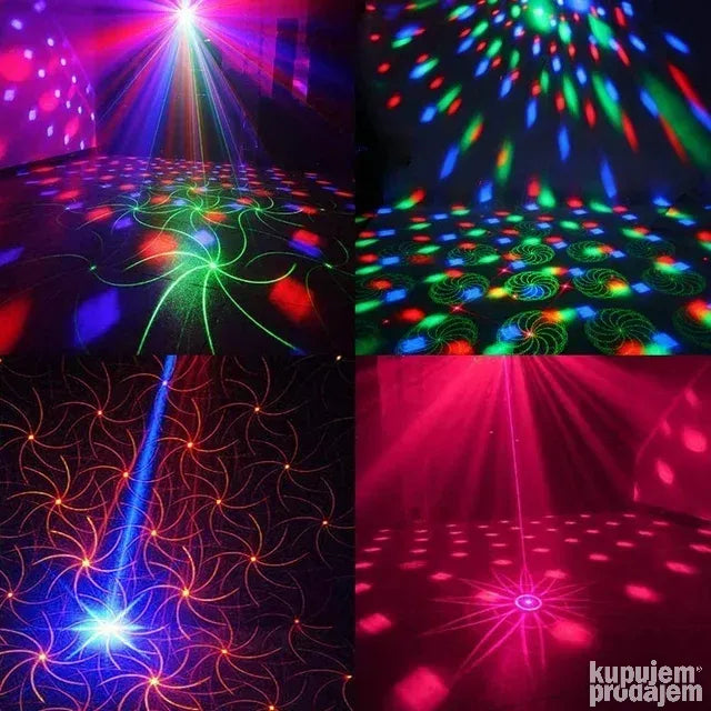 Laser Majic Ball svetlosni efekat projektor LED + 2 x laser - Laser Majic Ball svetlosni efekat projektor LED + 2 x laser