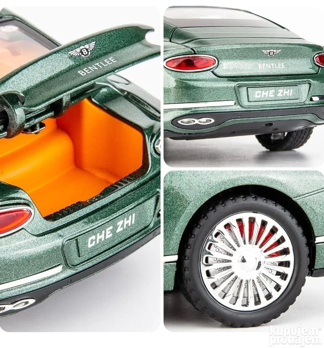 Bently continental 1/24 metalni muzički autić