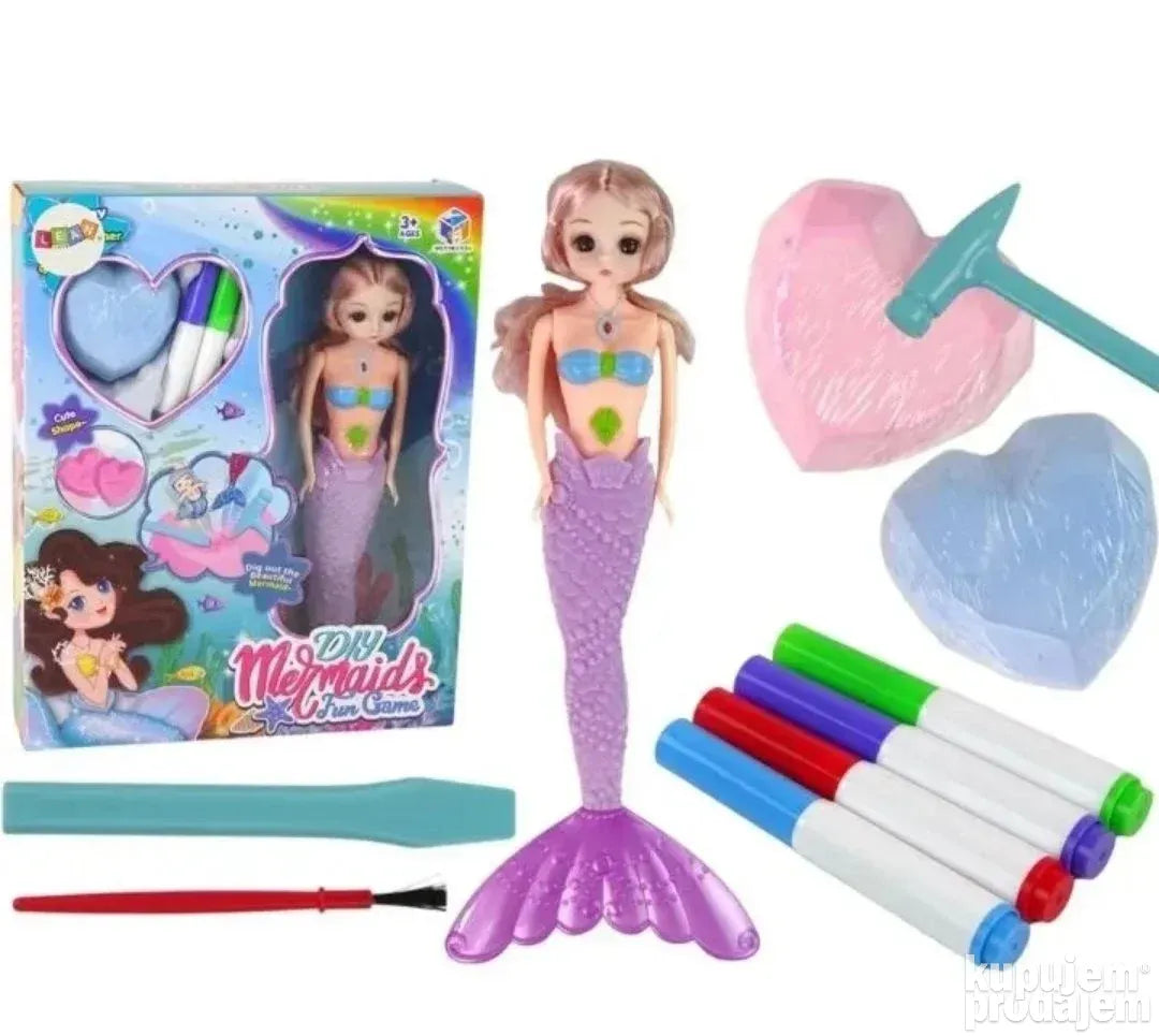 Sirena za ukrašavanje flomasterima Kreativni set sirena