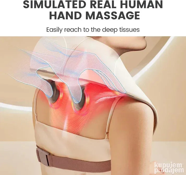 Punjivi Shiatsu Masazer sa simulacijom ručne masaže - Punjivi Shiatsu Masazer sa simulacijom ručne masaže