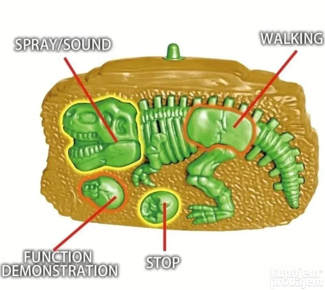 Dinosaur sa efektom vatre na daljinski