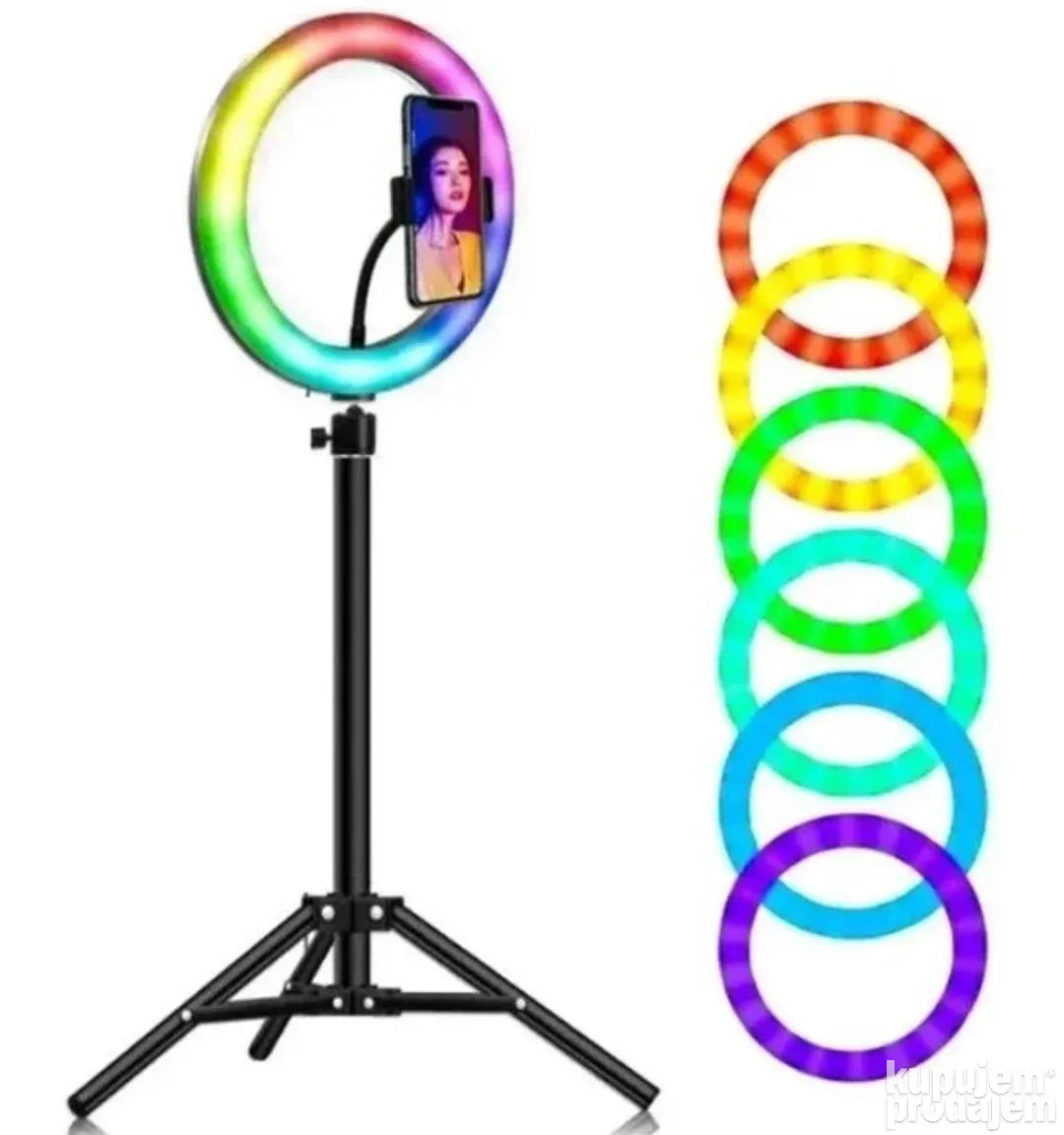 Ring fill light 12 inchi sa 16 RGB LED svetla