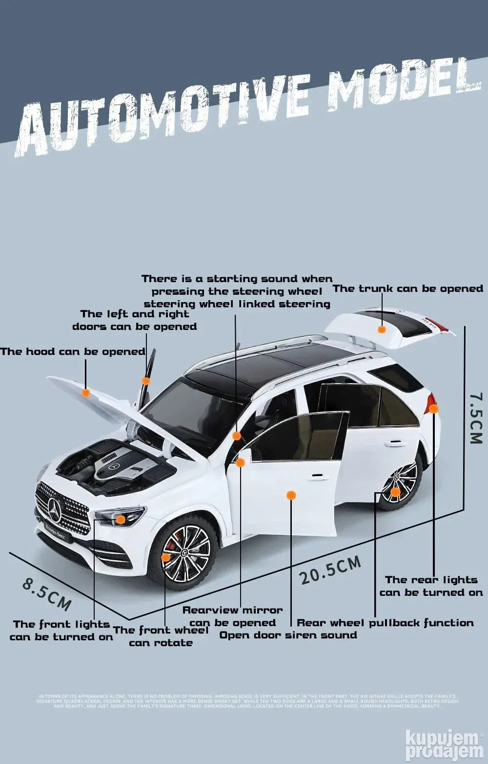 Mercedes Benz GLE350 1/24 Bela