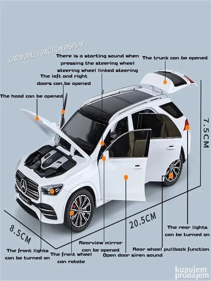 Mercedes Benz GLE350 1/24 Plava