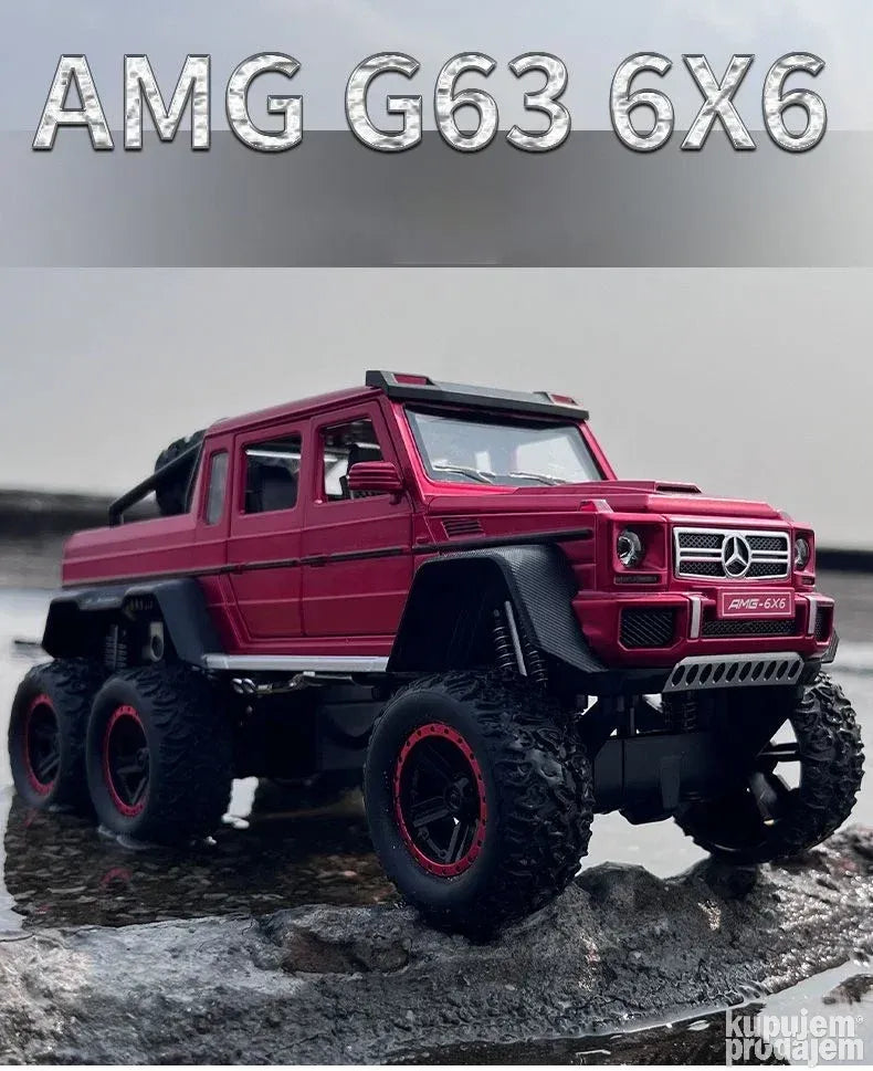 Mercedes Benz G63 6x6 1/22 Crveni