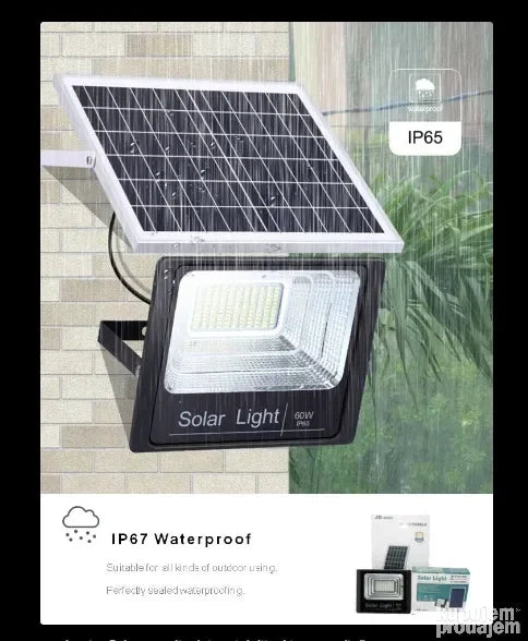 Solarni reflektor sa displejem i daljinskim upravljačem 100w