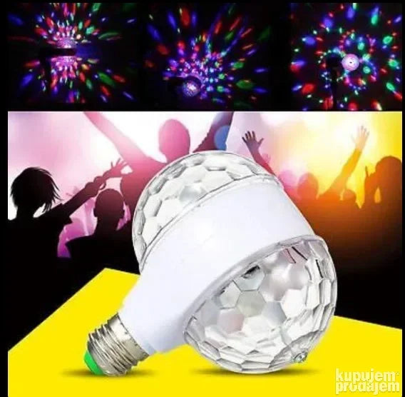 LED RGB rotirajuca disko sijalica