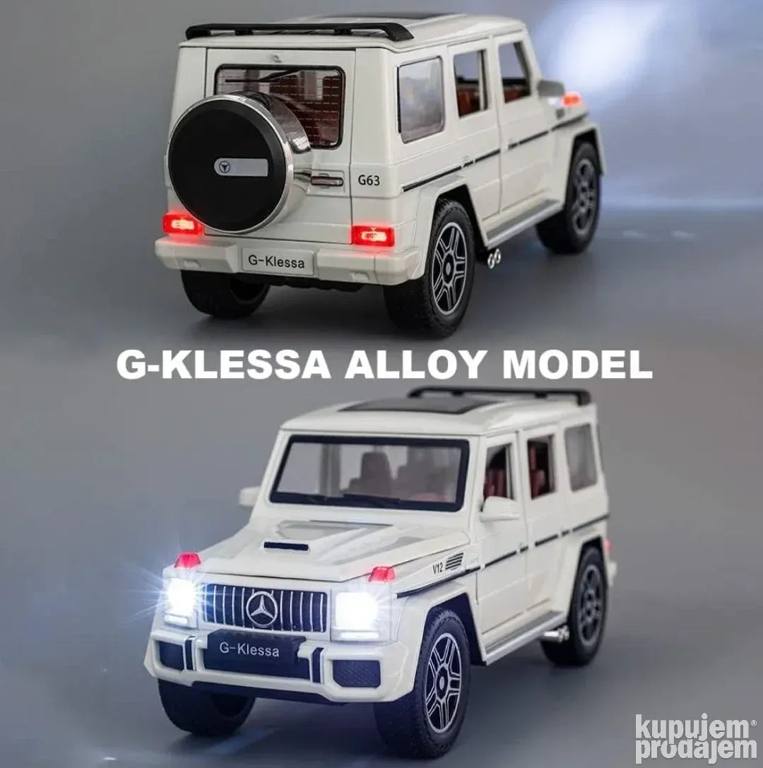 Mercedes Benz G63 V12 1:24 beli metalni auto