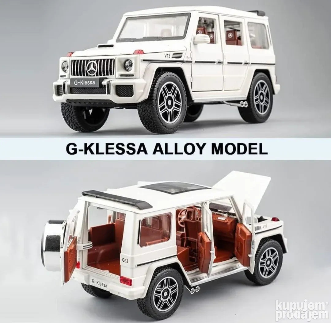 Mercedes Benz G63 V12 1:24 beli metalni auto