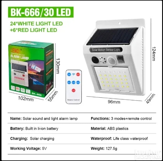 Solarna zidna lampa BK-666