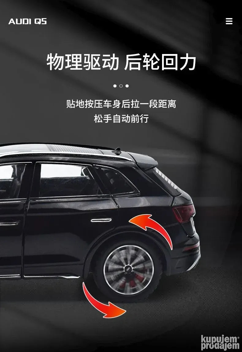 Audi Q5 S-line 1:24 beli metalni auto