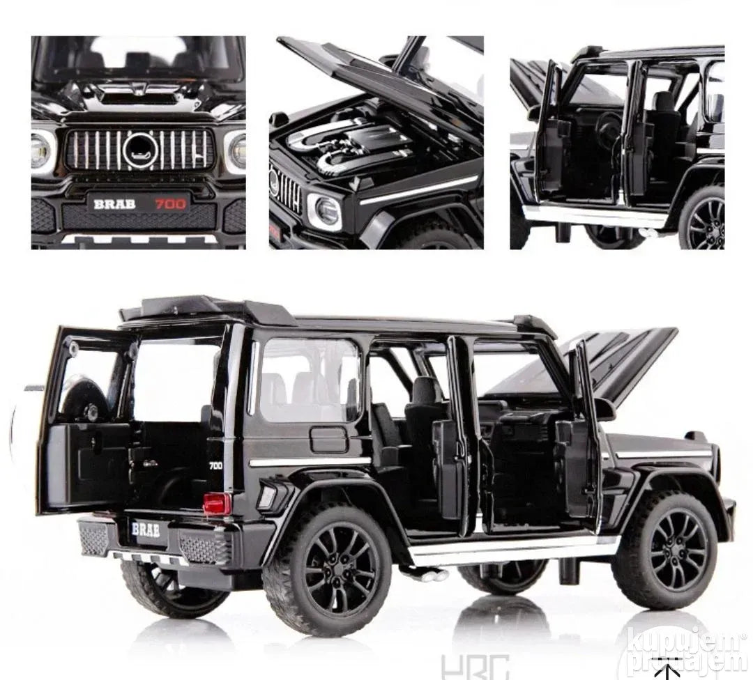 Mercedes G700 Brabus 1:32 crni metalni auto