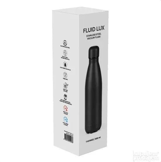 FLUID LUX, termos, 500 ml, crni