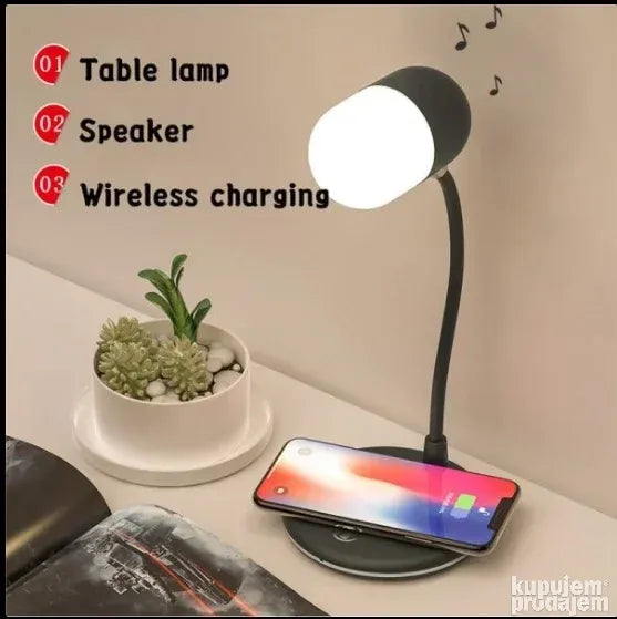 3 u 1 Lampa, Bluetooth zvučnik i bežični punjač