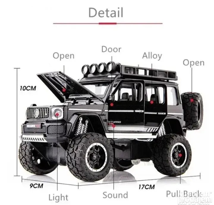 Mercedes G700 Brabus 1:32 crevni metalni auto