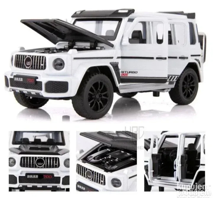 Mercedes G700 Brabus 1:32 beli metalni auto