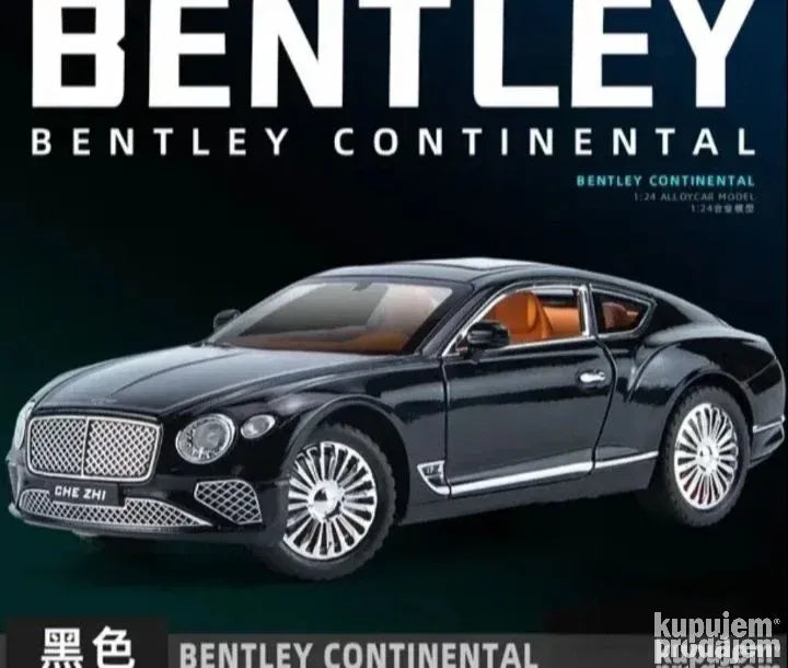 Bentley Continental GT 1:24 crni metalni auto