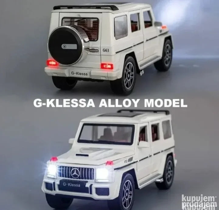 Mercedes Benz G63 V12 1:24 beli metalni auto