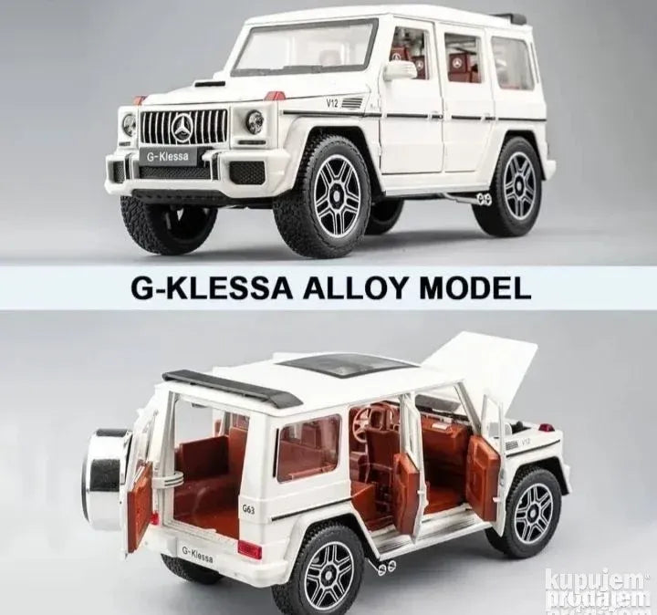 Mercedes Benz G63 V12 1:24 beli metalni auto