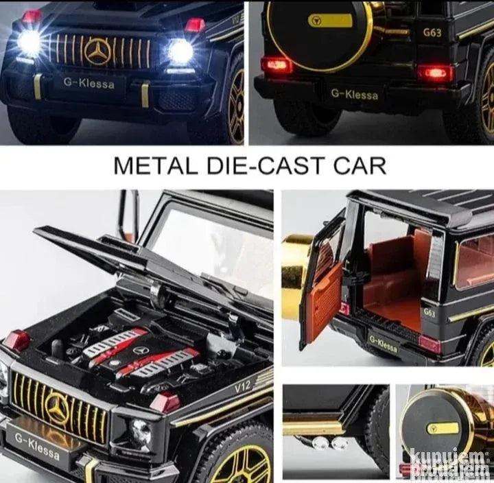 Mercedes benz G63 V12 1:24 crni metalni auto