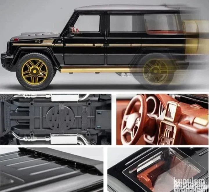 Mercedes benz G63 V12 1:24 crni metalni auto