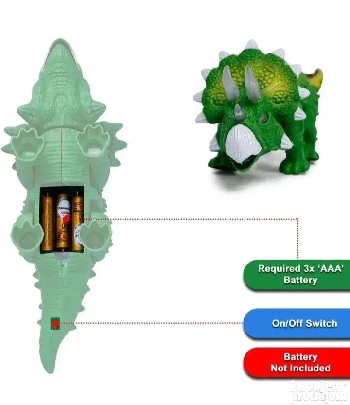 Triceratops Dinosaur Robot Svetleći i muzički