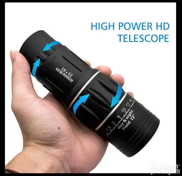 Monokularni teleskop uveličava do 16x (monocular, durbin)