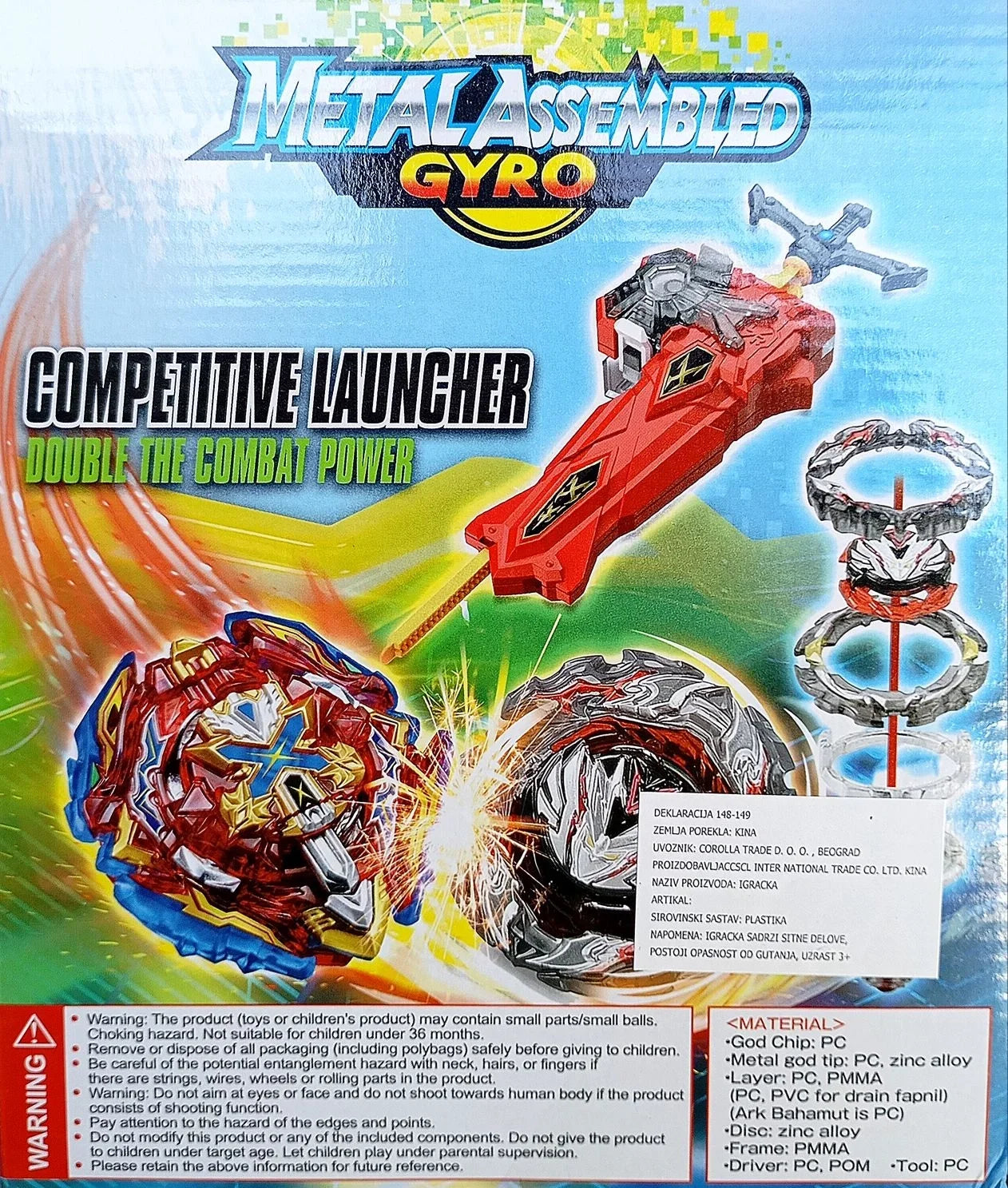 Beyblada metalne čigre savior Valkyrie  i cyclone belial