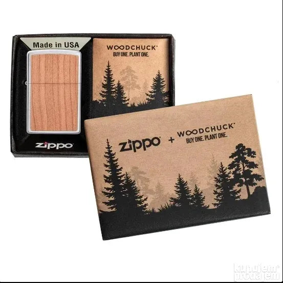 ZIPPO 49462, metalni upaljač u poklon kutiji, braon