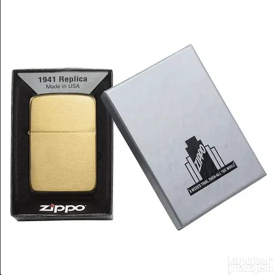 ZIPPO 1941 B, metalni upaljač u poklon kutiji, zlatni