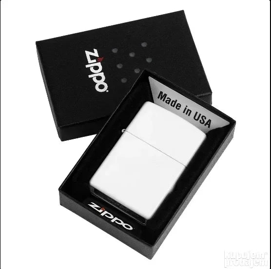 ZIPPO 214, metalni upaljač u poklon kutiji, beli