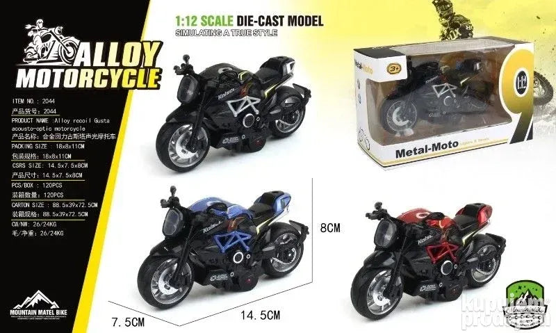 Diecast motor 1/12 razmera metal