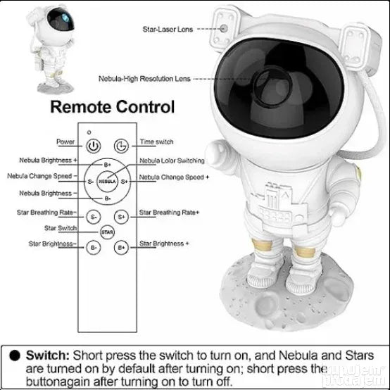 Noćno LED svetlo - projektor Astronaut