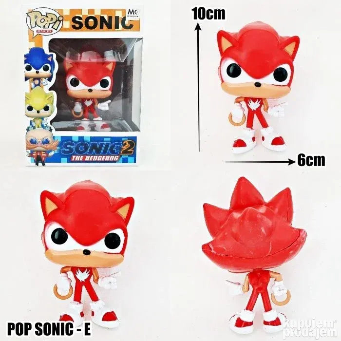 Funko pop Red Sonic sa prstenom figurica