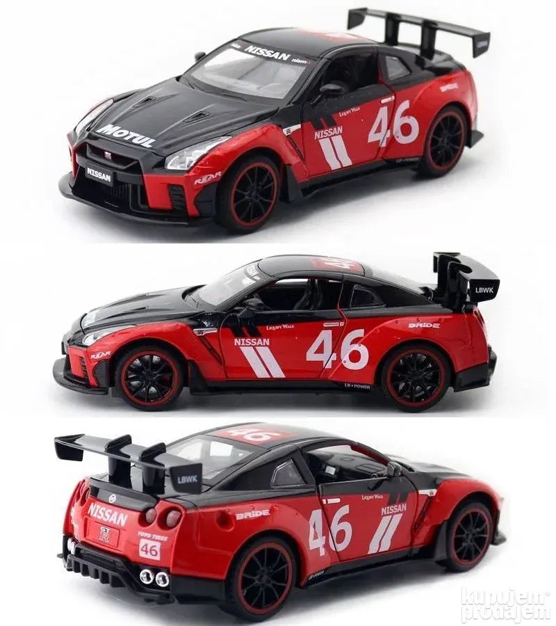 Nissan GTR 1/24 Crvena 46 Crveni